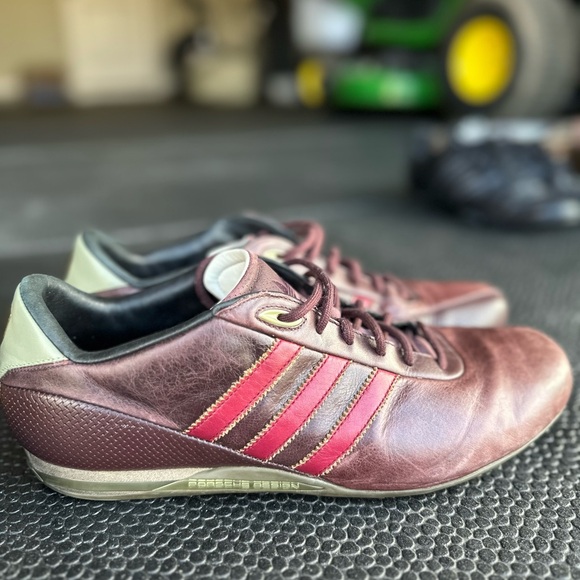 Adidas Goodyear Porsche design burgundy men’s 11 1/2 size - Picture 1 of 12